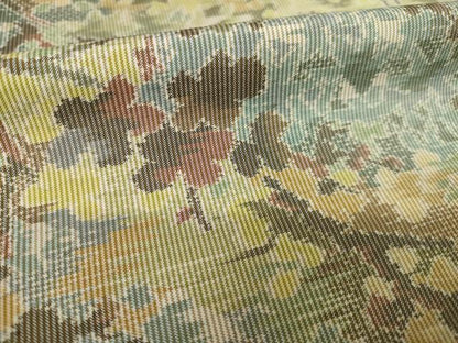 平和屋着物●本場大島紬　7マルキ　枝葉文　総絣　正絹　逸品　AABL9315ck