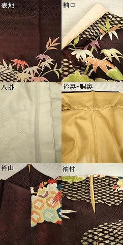 平和屋着物●豪華振袖　飛鶴吉祥文　金彩　正絹　逸品　AABL9316ck
