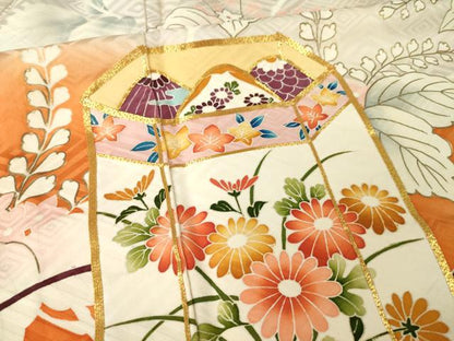 平和屋着物●豪華振袖　駒刺繍　貝桶花文　暈し染め　金彩　正絹　逸品　AABL9321ck