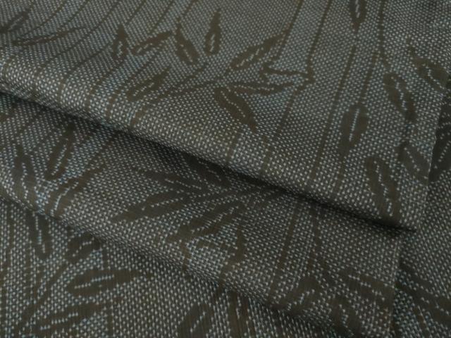 平和屋着物●本場大島紬　7マルキ　笹竹文　正絹　逸品　AABL9326ck