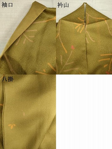 平和屋着物●上質な小紋　枝葉文　やまと誂製　正絹　逸品　AABL9354ck
