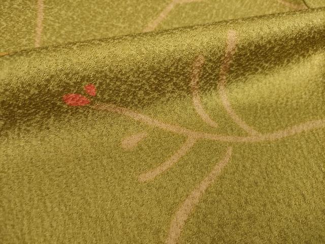 平和屋着物●上質な小紋　枝葉文　やまと誂製　正絹　逸品　AABL9354ck