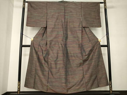 平和屋着物●本場大島紬　霞文　正絹　逸品　AABL9358ck