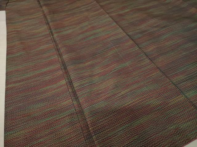 平和屋着物●本場大島紬　霞文　正絹　逸品　AABL9358ck