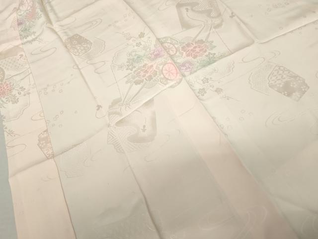 平和屋着物●振袖用長襦袢　袷　花車地紋　暈し染め　正絹　逸品　AABL9402cs