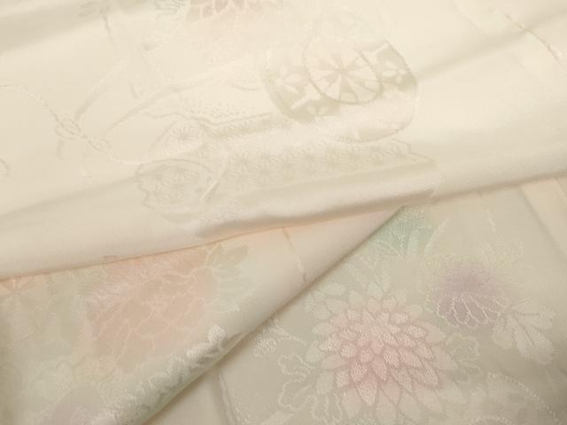 平和屋着物●振袖用長襦袢　袷　花車地紋　暈し染め　正絹　逸品　AABL9402cs