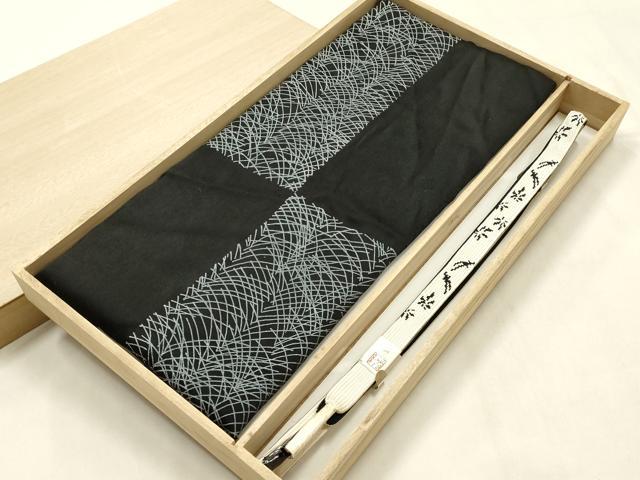 平和屋本店●和装小物　帯締め・帯揚げセット　高麗組 綾出し　芝文　正絹　逸品　未使用　AABL9425ay