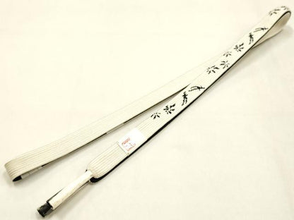 平和屋本店●和装小物　帯締め・帯揚げセット　高麗組 綾出し　芝文　正絹　逸品　未使用　AABL9425ay