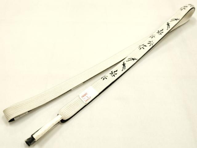 平和屋本店●和装小物　帯締め・帯揚げセット　高麗組 綾出し　芝文　正絹　逸品　未使用　AABL9425ay