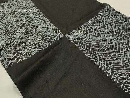 平和屋本店●和装小物　帯締め・帯揚げセット　高麗組 綾出し　芝文　正絹　逸品　未使用　AABL9425ay