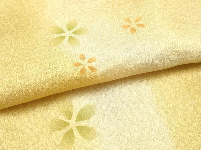 平和屋本店●和装小物　帯締め・帯揚げセット　高麗組 綾出し　舞花文　金銀糸　暈し染め　正絹　逸品　未使用　AABL9430ay