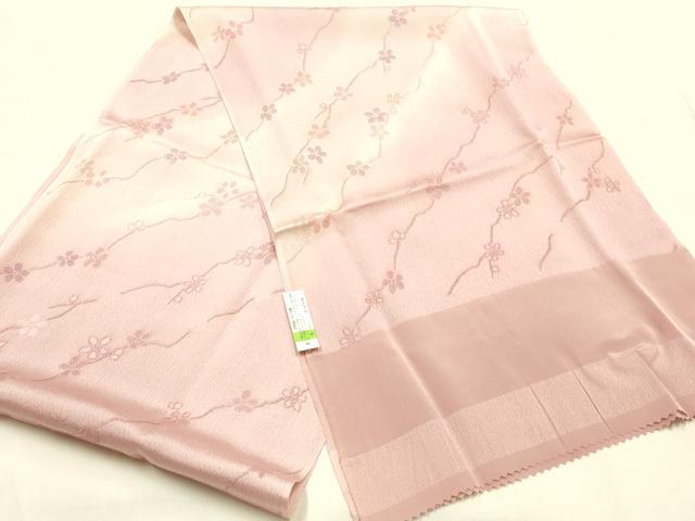 平和屋本店●和装小物　帯締め・帯揚げセット　高麗組 綾出し　斜縞　蔦草花文　金糸　暈し染め　正絹　逸品　未使用　AABL9435ay