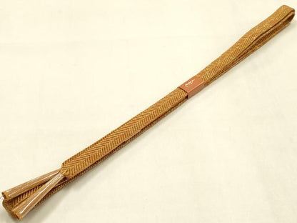 平和屋本店●和装小物　帯締め・帯揚げセット　笹浪組　刺繍　霞箔散らし　金糸　金彩　暈し染め　正絹　逸品　未使用　AABL9441ay