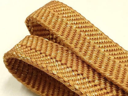 平和屋本店●和装小物　帯締め・帯揚げセット　笹浪組　刺繍　霞箔散らし　金糸　金彩　暈し染め　正絹　逸品　未使用　AABL9441ay