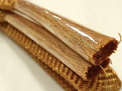 平和屋本店●和装小物　帯締め・帯揚げセット　笹浪組　刺繍　霞箔散らし　金糸　金彩　暈し染め　正絹　逸品　未使用　AABL9441ay