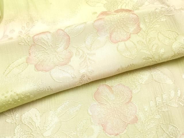 平和屋本店●和装小物　帯締め・帯揚げセット　高麗組 綾出し　辻が花　金糸　暈し染め　正絹　逸品　未使用　AABL9476ay