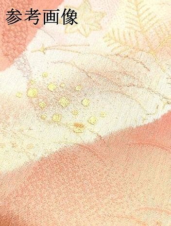 平和屋本店●和装小物　帯締め・帯揚げセット　高麗組　吉祥文　金糸　金彩　暈し染め　正絹　逸品　未使用　AABL9484ay