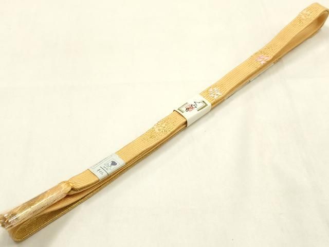 平和屋本店●和装小物　帯締め・帯揚げセット　高麗組　吉祥文　金糸　金彩　暈し染め　正絹　逸品　未使用　AABL9484ay