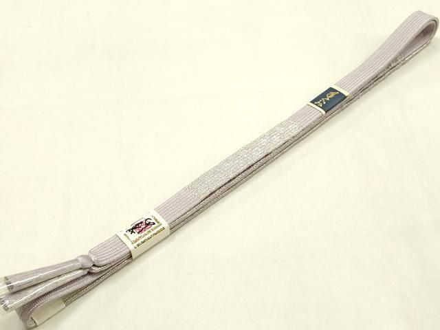 平和屋本店●和装小物　帯締め・帯揚げセット　高麗組　遠山花文　銀糸　金彩　暈し染め　正絹　逸品　未使用　AABL9485ay