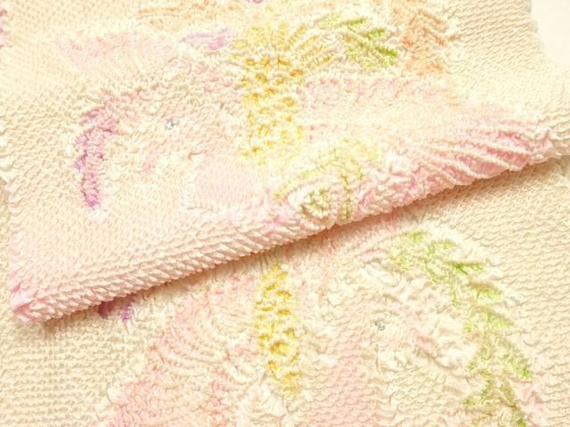 平和屋本店●和装小物　帯締め・帯揚げセット　丸組　柄絞り　鳳凰文　ラインストーン　暈し染め　正絹　逸品　未使用　AABL9519ay