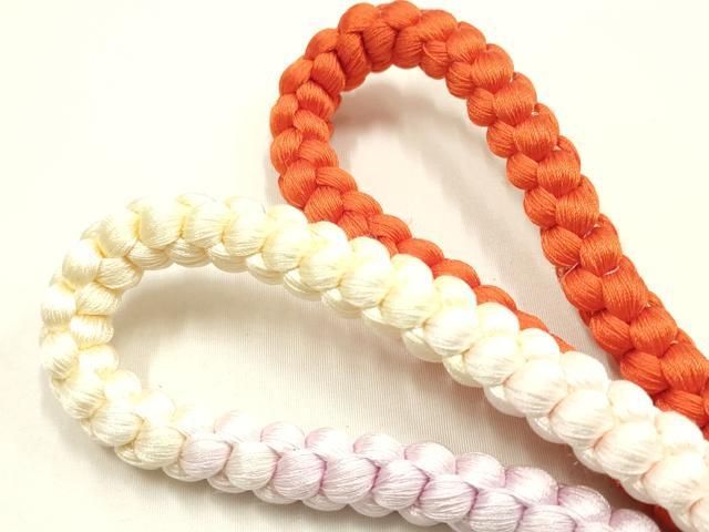 平和屋本店●和装小物　振袖用帯締め・帯揚げセット　千晃　柄絞り　花尽くし　暈し染め　撚り房　正絹　逸品　未使用　AABL9521ay