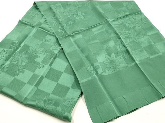 平和屋本店●和装小物　帯締め・帯揚げセット　笹浪組　市松花地紋　正絹　逸品　AABL9538ay