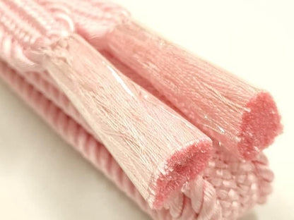 平和屋着物●和装小物　帯締め・帯揚げセット　平組　柄絞り　花柄　菊　暈し染め　正絹　逸品　未使用　AABL9541ay