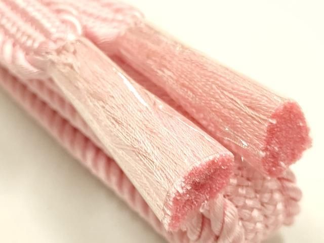 平和屋着物●和装小物　帯締め・帯揚げセット　平組　柄絞り　花柄　菊　暈し染め　正絹　逸品　未使用　AABL9541ay
