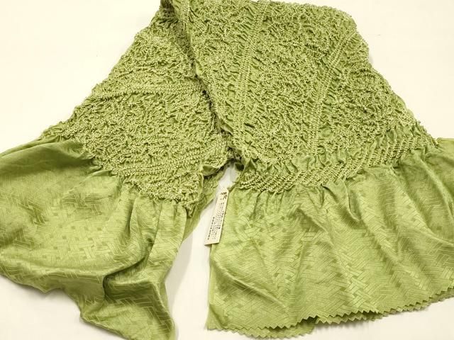 平和屋着物●和装小物　帯締め・帯揚げセット　笹浪組　柄絞り　斜縞　花　金糸　暈し　正絹　逸品　未使用　AABL9542ay