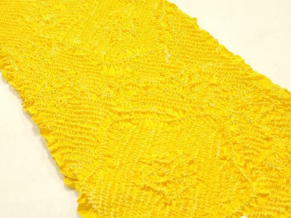 平和屋着物●和装小物　帯締め・帯揚げセット　丸組　柄絞り　花柄　正絹　逸品　未使用　AABL9548ay