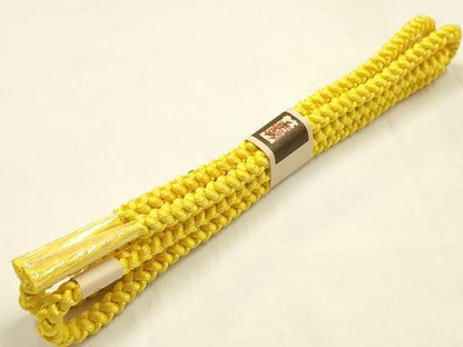 平和屋着物●和装小物　帯締め・帯揚げセット　丸組　柄絞り　花柄　正絹　逸品　未使用　AABL9548ay