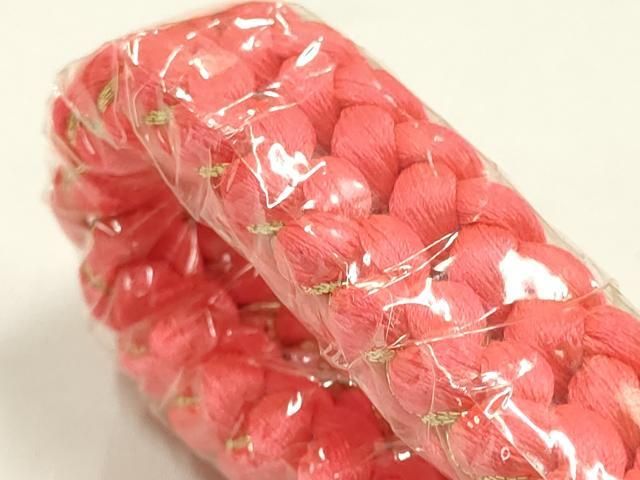 平和屋着物●和装小物　振袖用帯締め・帯揚げセット　総絞り　金糸　撚り房　鈴乃屋扱い　正絹　逸品　未使用　AABL9549ay