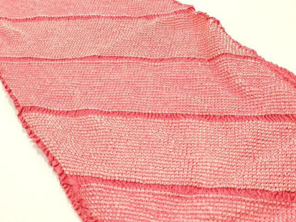 平和屋着物●和装小物　帯締め・帯揚げセット　丸組　総絞り　斜縞　鈴乃屋扱い　正絹　逸品　未使用　AABL9551ay