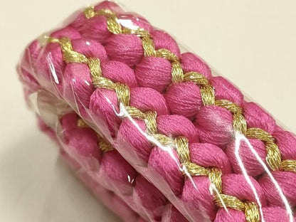 平和屋着物●和装小物　帯締め・帯揚げセット　丸組　総絞り　金糸　めいくやまと　正絹　逸品　未使用　AABL9552ay