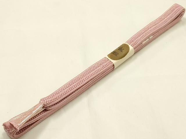 平和屋着物●和装小物　帯締め・帯揚げセット　平組　霞絵皿花文　金糸　金彩　暈し染め　正絹　逸品　未使用　AABL9553ay