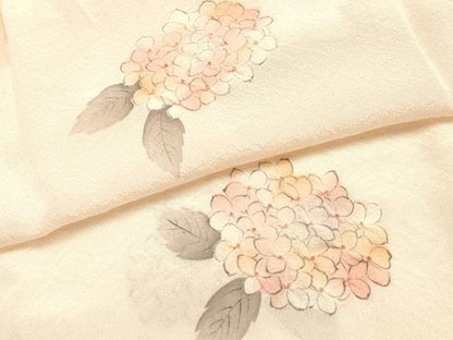 平和屋着物●和装小物　帯締め・帯揚げセット　平組　絞り　紫陽花　金糸　暈し染め　正絹　逸品　未使用　AABL9557ay