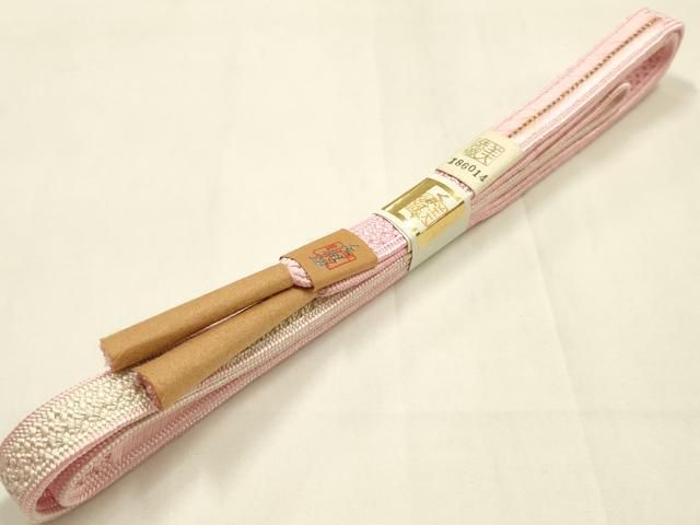 平和屋着物●和装小物　帯締め・帯揚げセット　平組　絞り　紫陽花　金糸　暈し染め　正絹　逸品　未使用　AABL9557ay