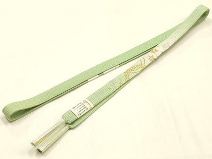 平和屋本店●和装小物　帯締め・帯揚げセット　高麗組 綾出し　流水吉祥文　三分金糸　暈し染め　正絹　逸品　未使用　AABL9561ay