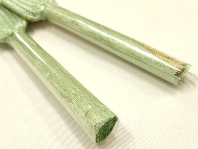 平和屋本店●和装小物　帯締め・帯揚げセット　高麗組 綾出し　流水吉祥文　三分金糸　暈し染め　正絹　逸品　未使用　AABL9561ay
