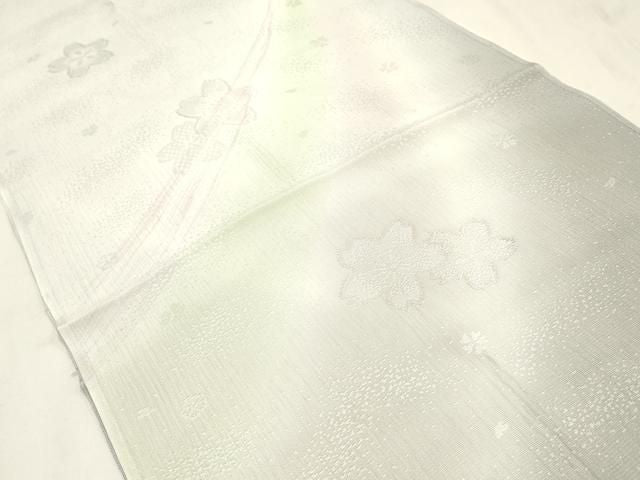 平和屋本店●和装小物　帯締め・帯揚げセット　大和高麗組　舞花文　暈し染め　銀糸　正絹　逸品　未使用　AABL9563ay