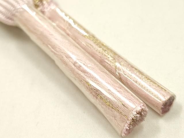 平和屋本店●和装小物　帯締め・帯揚げセット　高麗組　道長吉祥文　三分金糸　金銀彩　正絹　逸品　未使用　AABL9611ay