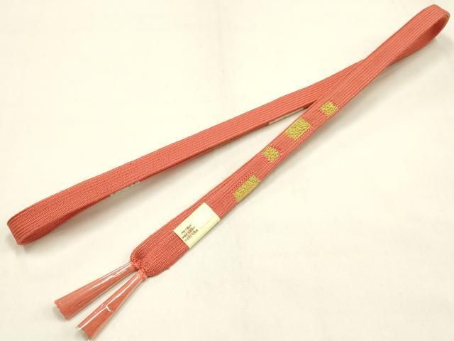 平和屋本店●和装小物　帯締め・帯揚げセット　高麗組　舞蝶花文　梅竹　金糸　金彩　暈し染め　正絹　逸品　未使用　AABL9616ay