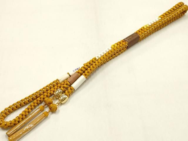 平和屋本店●和装小物　振袖用帯締め・帯揚げセット　絞り　刺繍　花柄　金銀糸　暈し　めいくやまと　正絹　逸品　未使用　AABL9618ay