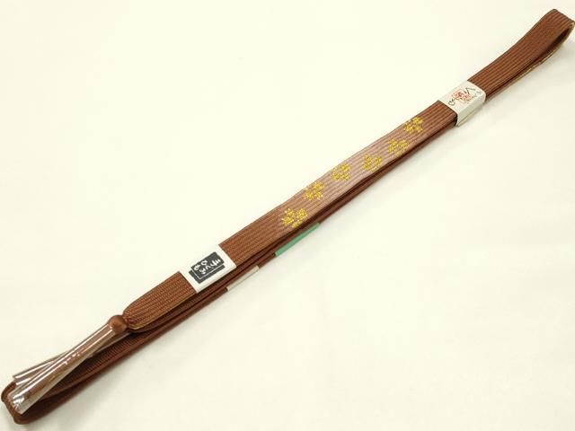 平和屋本店●和装小物　帯締め・帯揚げセット　高麗組　霞文　暈し染め　金糸　正絹　逸品　未使用　AABL9619ay
