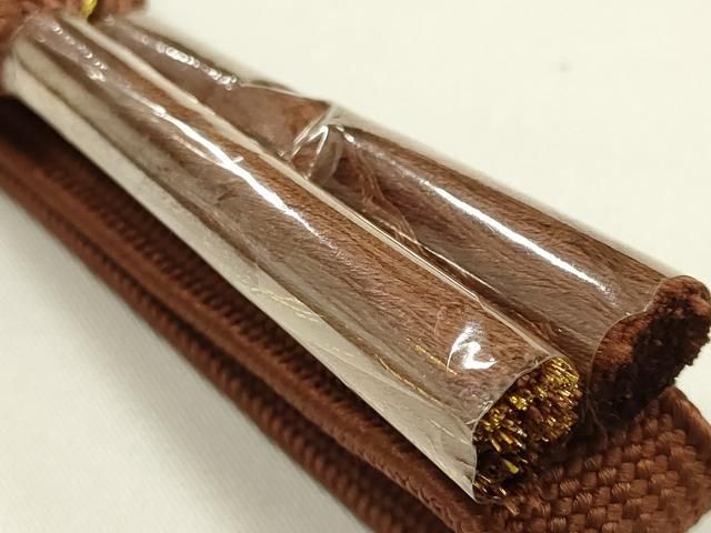 平和屋本店●和装小物　帯締め・帯揚げセット　高麗組　霞文　暈し染め　金糸　正絹　逸品　未使用　AABL9619ay