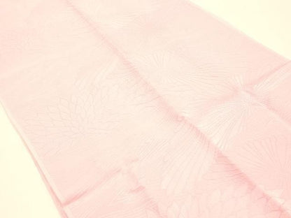 平和屋本店●和装小物　帯締め・帯揚げ・伊達衿セット　平組　花尽くし　菊　金糸　正絹　逸品　未使用　AABL9621ay