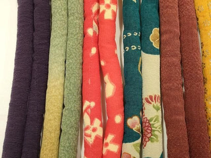平和屋着物●和装小物　上質な帯締め10本セット　丸ぐけ　金彩　暈し染め　木玉　撚り房　正絹　逸品　AABL9624ay