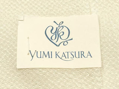 平和屋本店▼ブライダルファッションデザイナー・桂由美　和装小物　帯揚げ　刺繍　薔薇　バラ　正絹　逸品　未使用　AABL9641ay