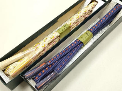 平和屋本店●和装小物　上質な帯締め10本セット　笹浪組　唐組　御岳組　箱入り　逸品　未使用　AABL9693ay