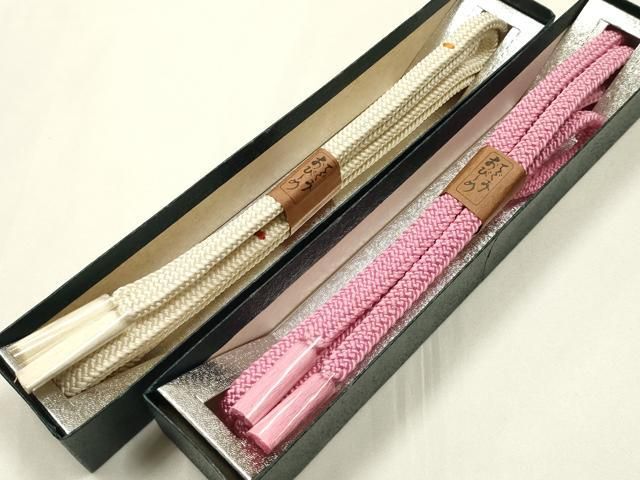 平和屋本店●和装小物　上質な帯締め10本セット　平組　暈し　箱入り　逸品　未使用　AABL9694ay